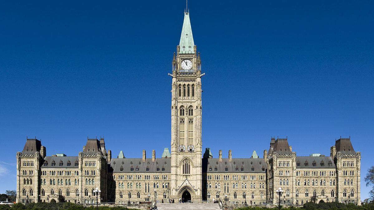 The Centre Block of Parliament Hill in Ottawa